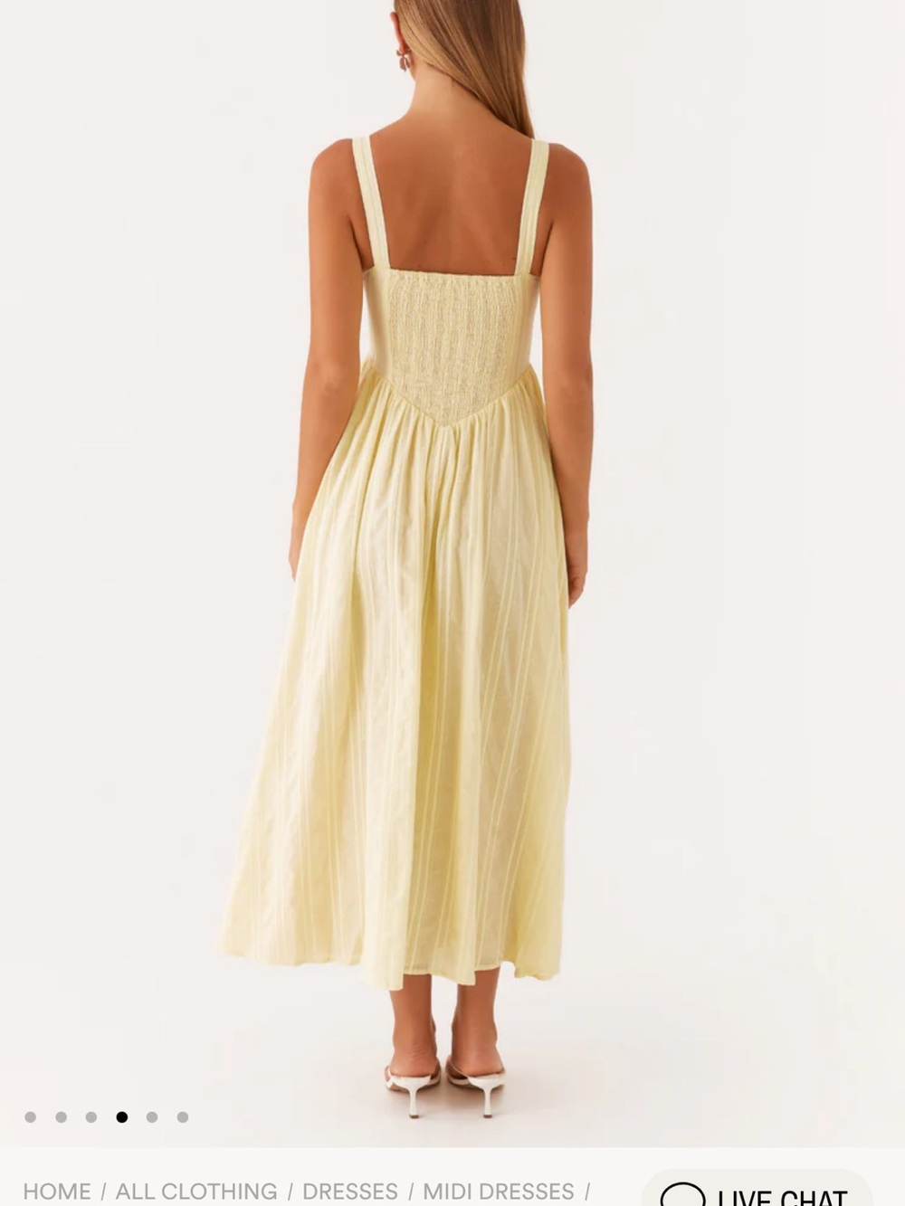 Peppermayo butter yellow Pascuelle Midi Dress - Picture 4 of 5
